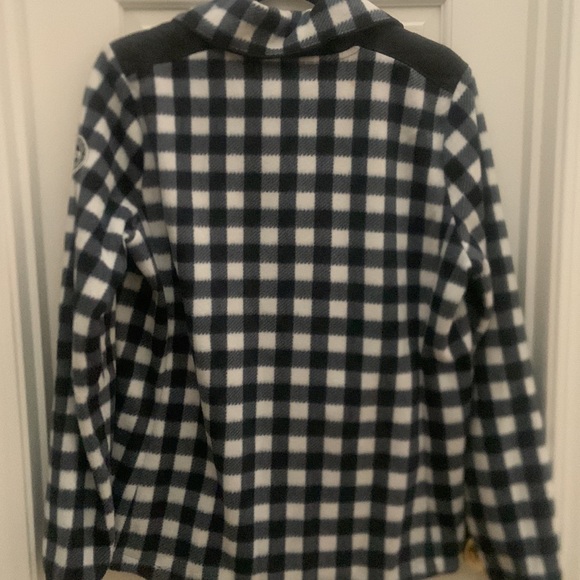 LRL Ralph Lauren Active L-RL Black & White Quilted Fleece top size Large - Picture 6 of 6